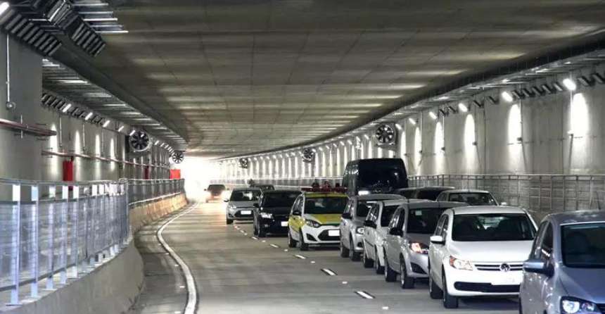 Projetos CRBrasil porfólio - Túnel do Viário leste - túnel aberto