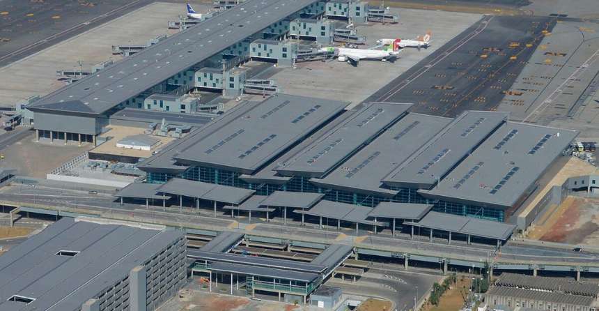 Projetos CRBrasil porfólio - terminal 3 aeroporto de guarulhos - OAS - imagem aérea