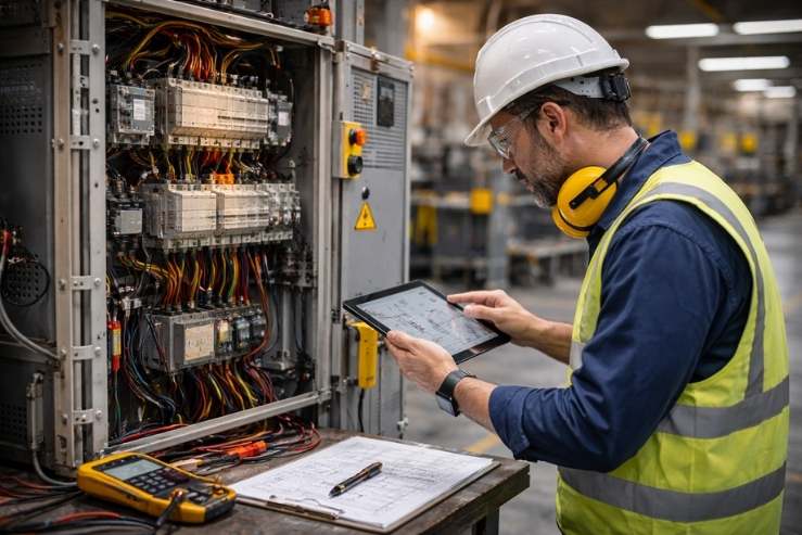 Análise técnica de máquina industrial conforme NR12