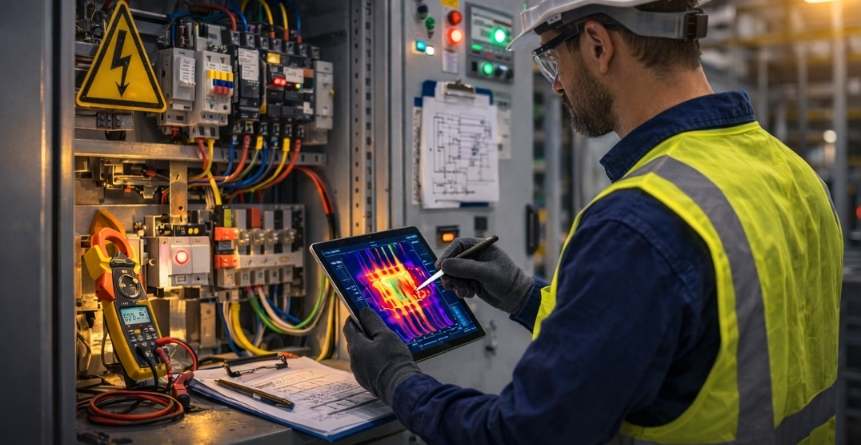 Avaliação técnica de painéis elétricos durante elaboração do RTI NR10