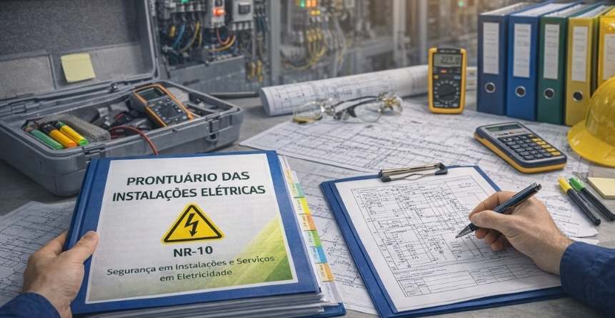 Organização da documentação técnica do prontuário das instalações elétricas