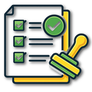 ícone de conformidade normativa em projetos elétricos com checklist técnico
